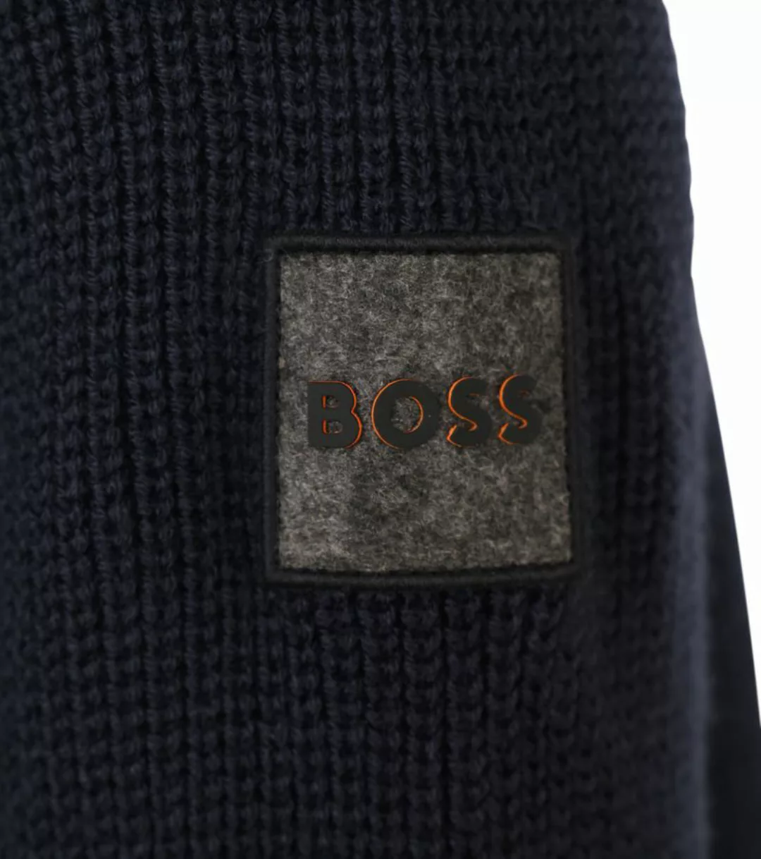 BOSS Kometto Half Zip Pullover Wool Mix Navy - Größe M günstig online kaufen