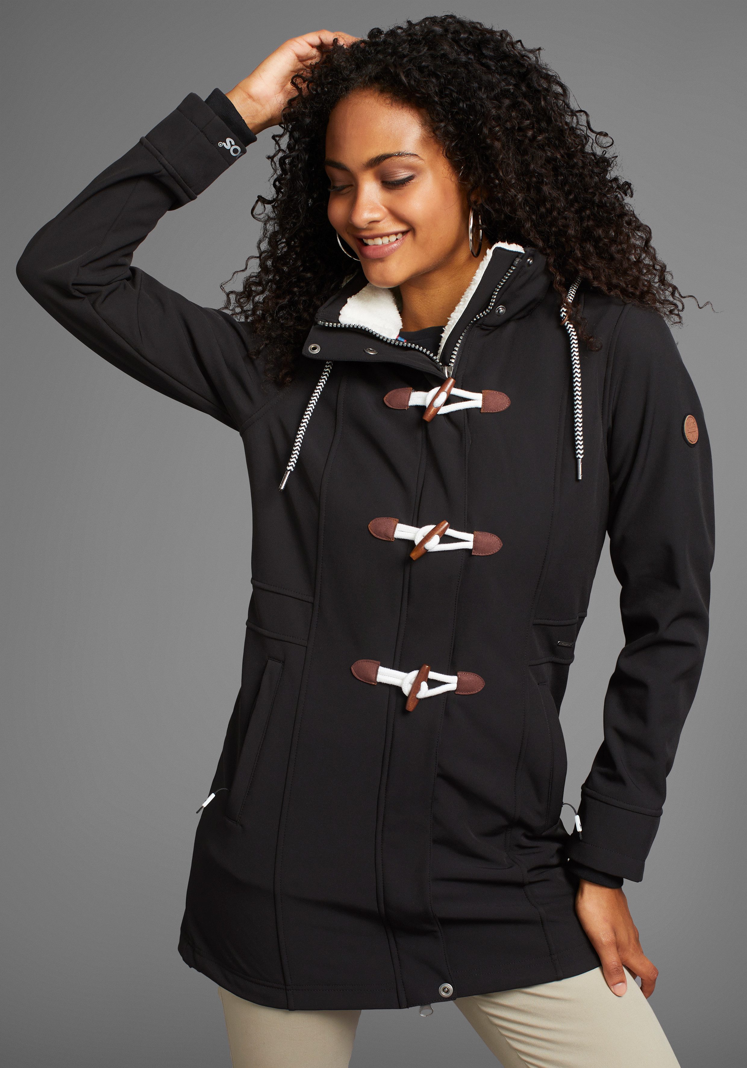 KangaROOS Softshelljacke figurbetonte Passform, normaler Schnitt, günstig online kaufen