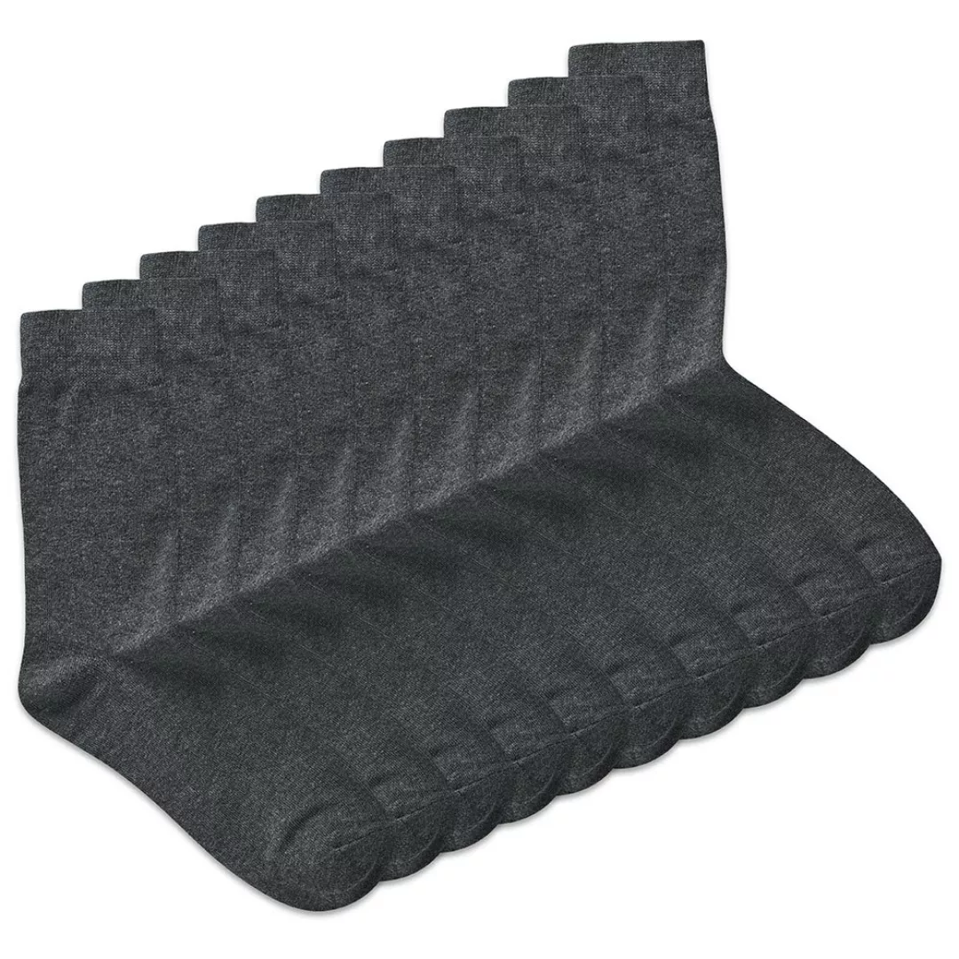 Jack & Jones Plain Socken 10 Paare One Size Dark Grey Melange / Detail Dgm günstig online kaufen