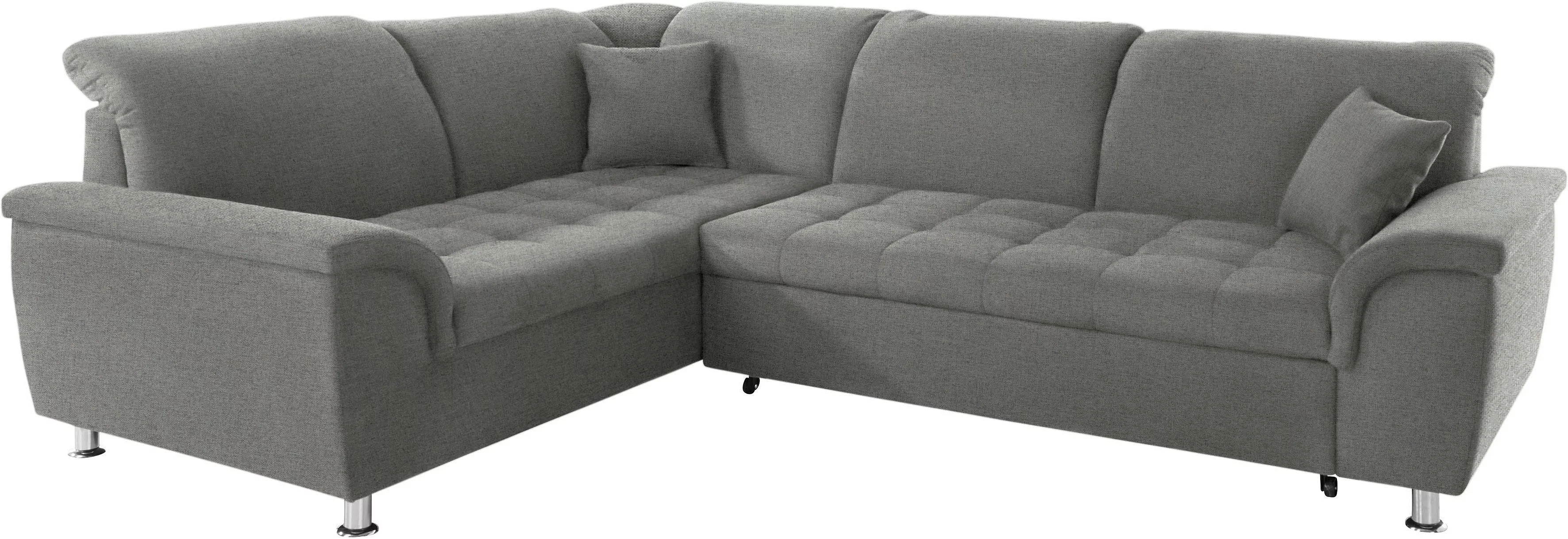 DOMO collection Ecksofa "Franzi L-Form", wahlweise mit Kopfteilverstellung günstig online kaufen