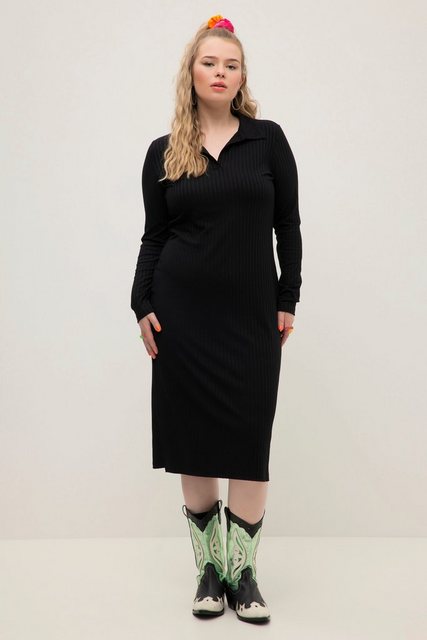 Studio Untold Midikleid Jersey-Midikleid Slim Shape Langarm günstig online kaufen