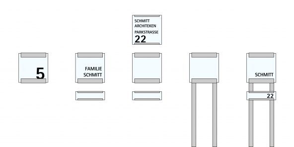 Glasnost Briefkästen Klassiker Glas.weiß Familienname günstig online kaufen