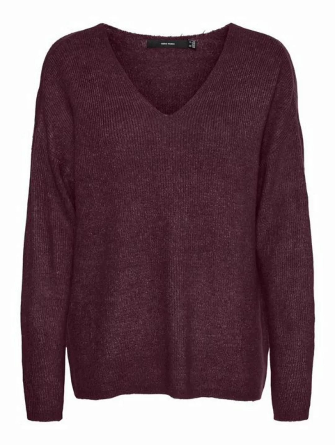 Vero Moda Strickpullover Strickpullover V-Ausschnitt Langarm Sweater VMCREW günstig online kaufen