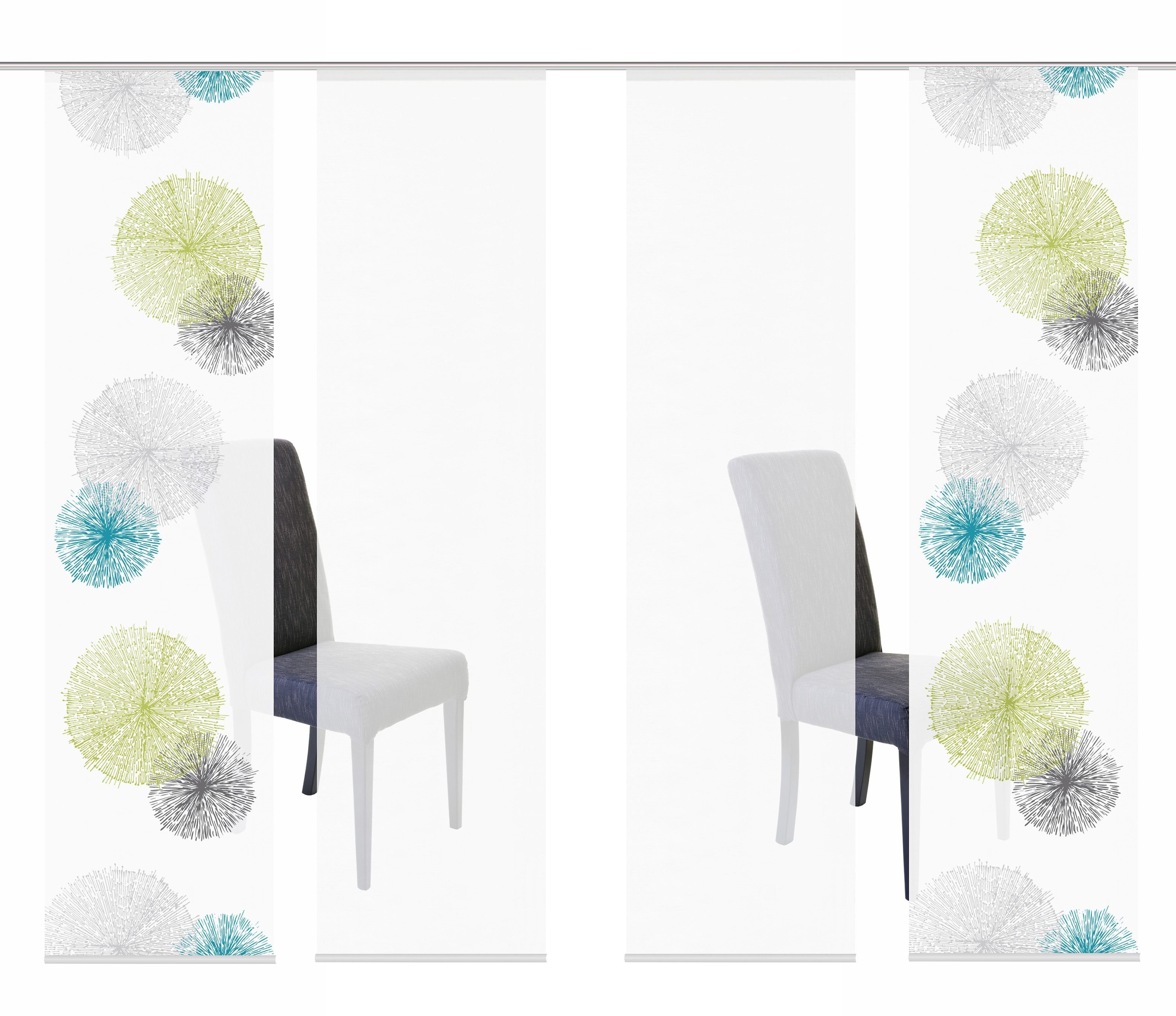 HOME WOHNIDEEN Schiebegardine »SCOPPIO«, (4 St.), HxB: 245x60, inkl. Befest günstig online kaufen