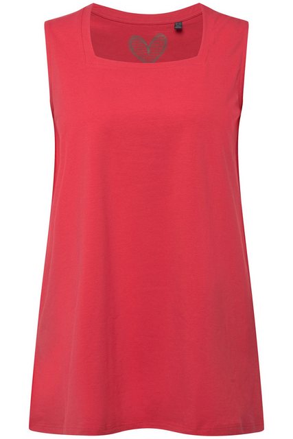 Ulla Popken Longshirt Longtop Classic Fit Carree-Ausschnitt ärmellos günstig online kaufen