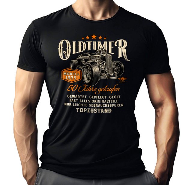 LOBO NEGRO® T-Shirt als Geschenk für Männer zum 50. Geburtstag: Oldtimer Ba günstig online kaufen