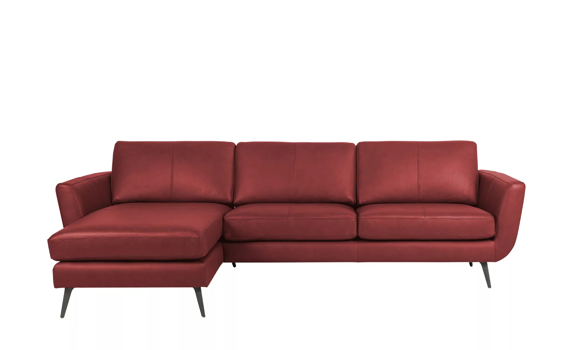 SOHO Ecksofa  Smile Day Leder ¦ rot ¦ Maße (cm): B: 274 H: 85 T: 156.0 Pols günstig online kaufen