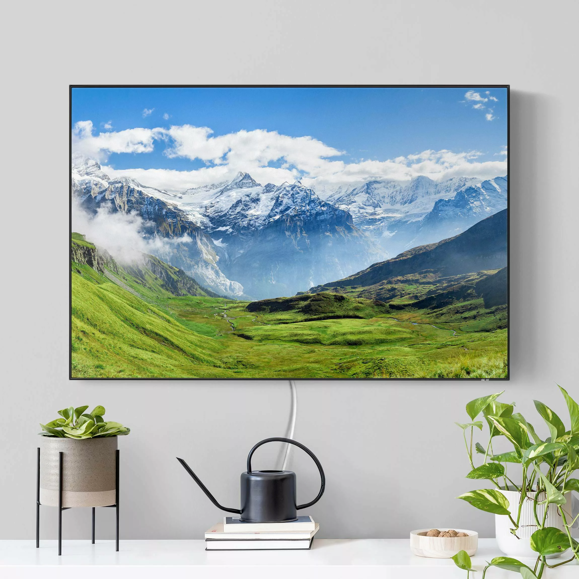 LED-Wechselbild Schweizer Alpenpanorama günstig online kaufen