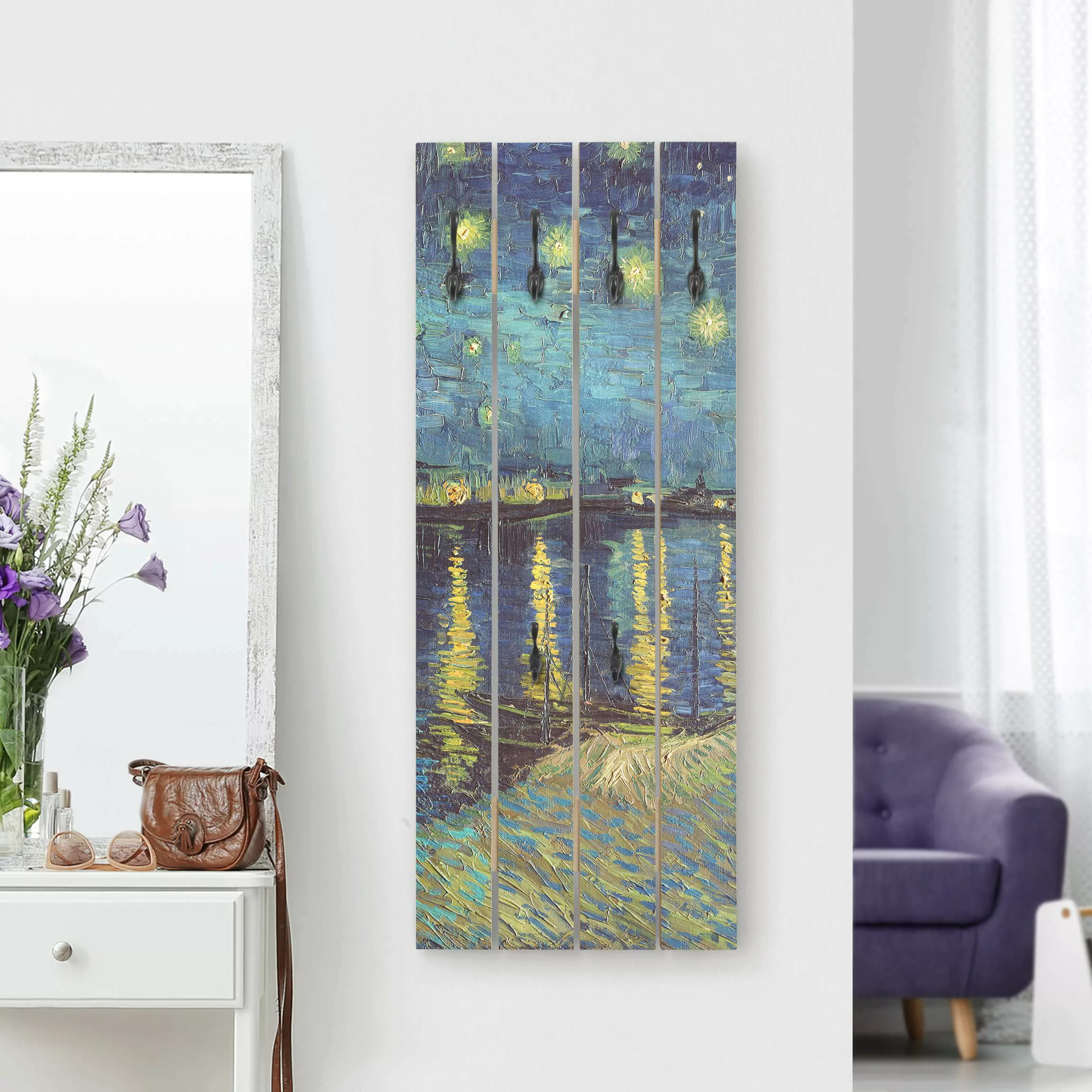 Wandgarderobe Vincent van Gogh - Sternennacht über der Rhône günstig online kaufen