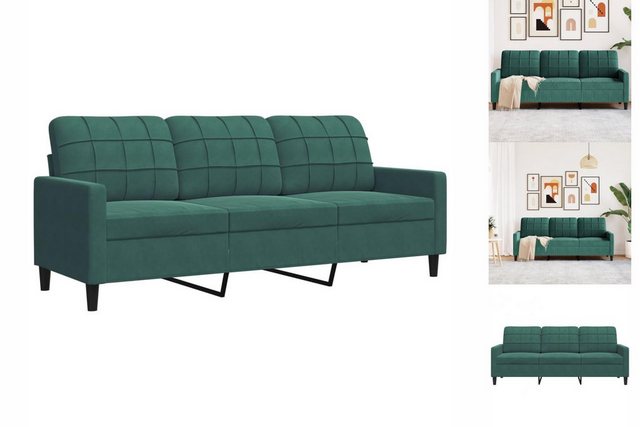 vidaXL Sofa 3-Sitzer-Sofa Dunkelgrün 180 cm Samt günstig online kaufen