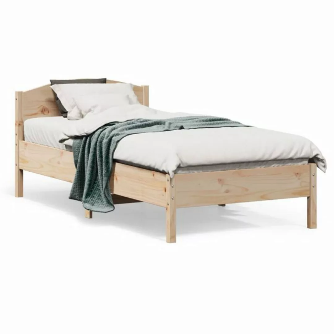 vidaXL Bett Massivholzbett ohne Matratze 75x190 cm Kiefernholz günstig online kaufen