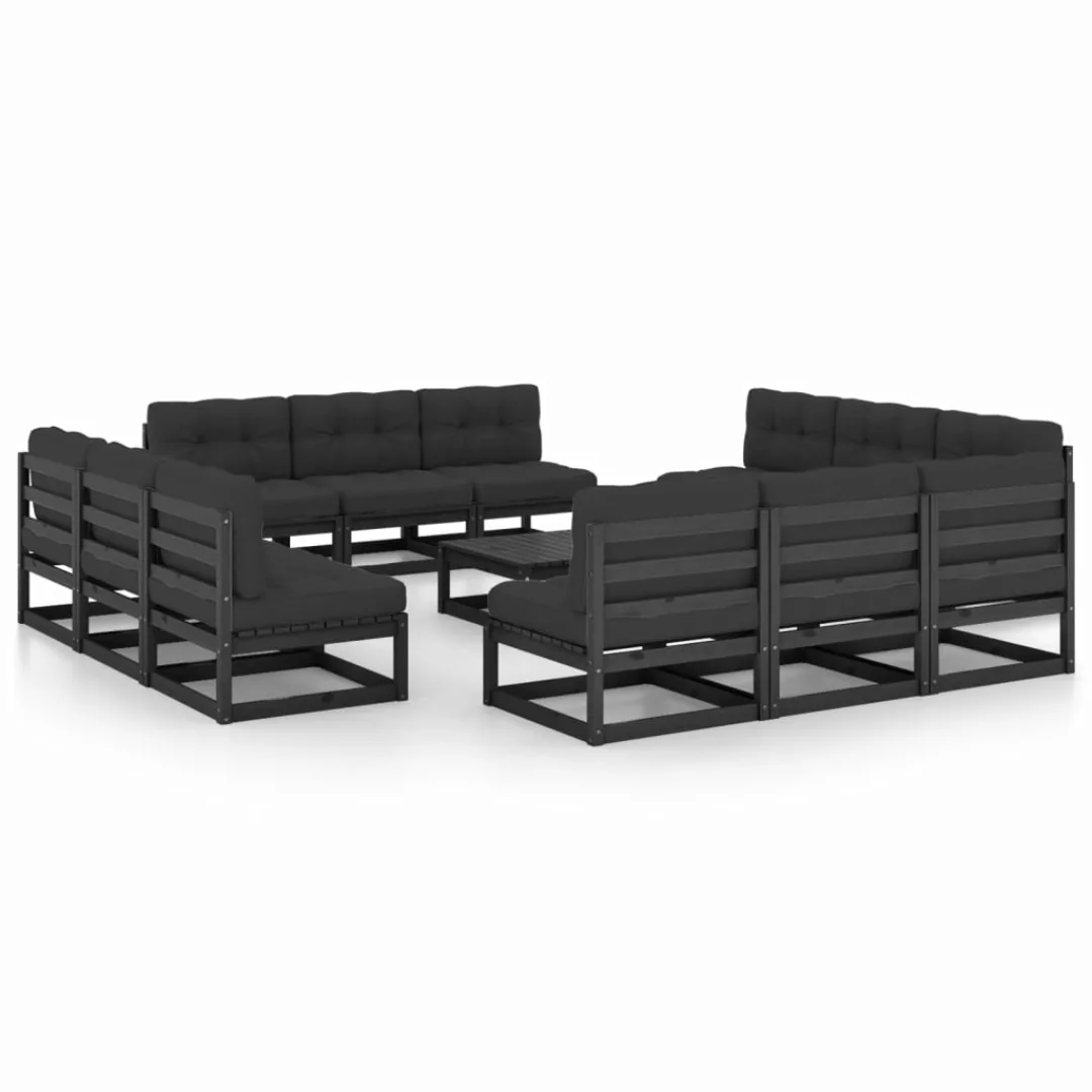 13-tlg. Garten-lounge-set Mit Kissen Massivholz Kiefer günstig online kaufen