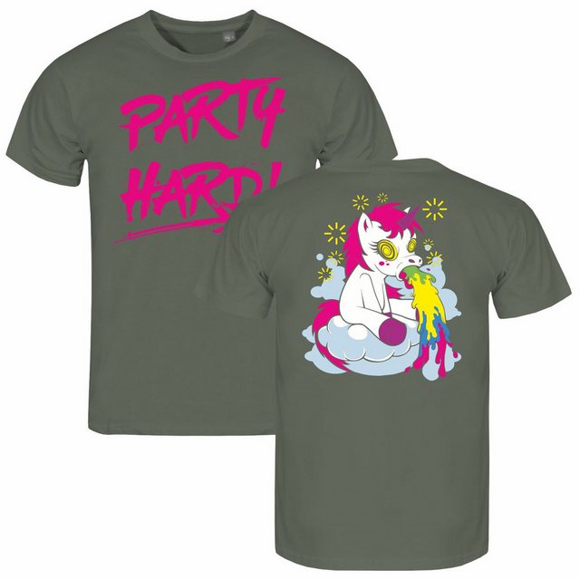 deinshirt Print-Shirt Herren T-Shirt PARTY Einhorn Funshirt mit Motiv günstig online kaufen
