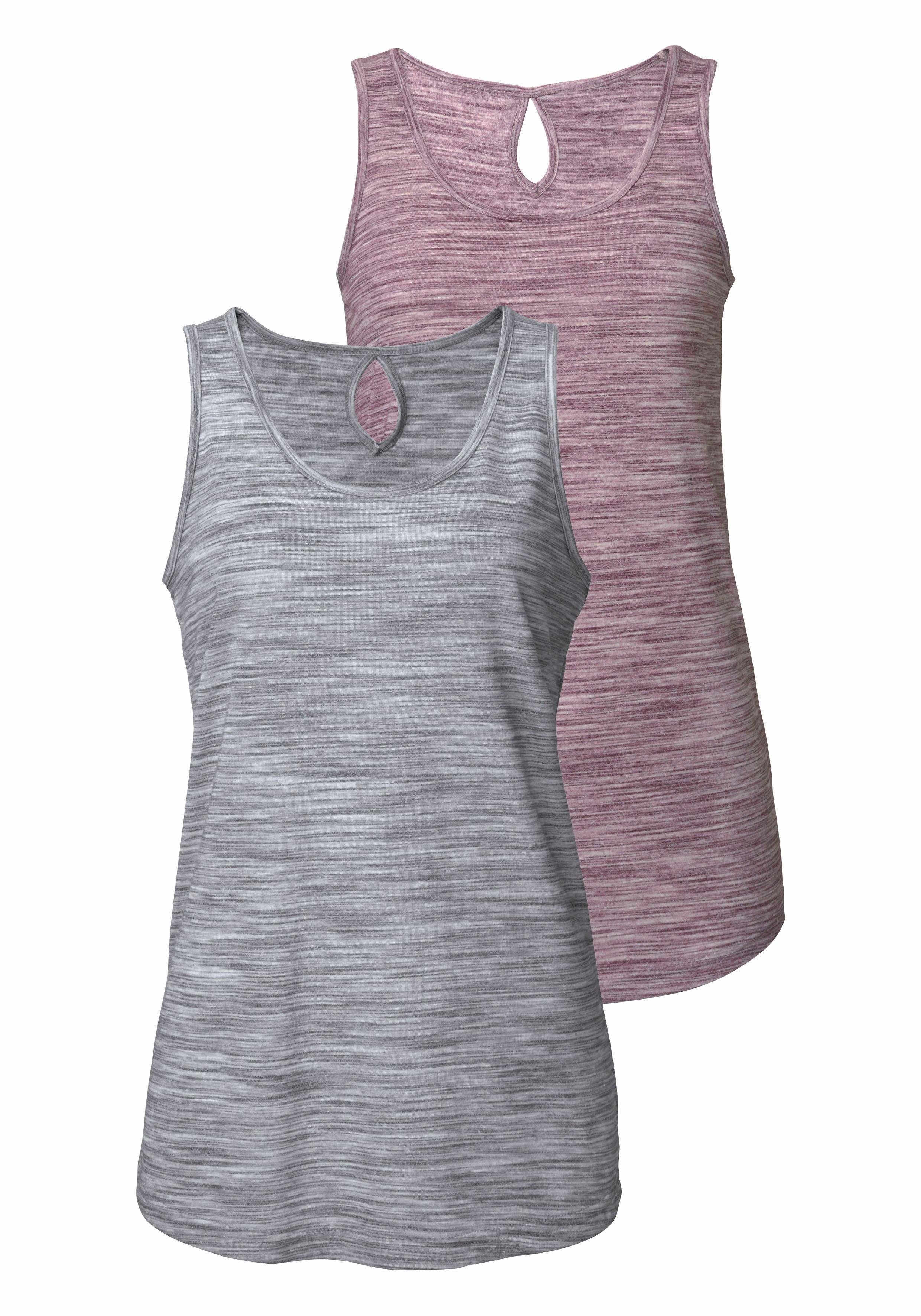 Beachtime Tanktop "mit Struktureffekt", (2er-Pack), aus pflegeleichter Qual günstig online kaufen