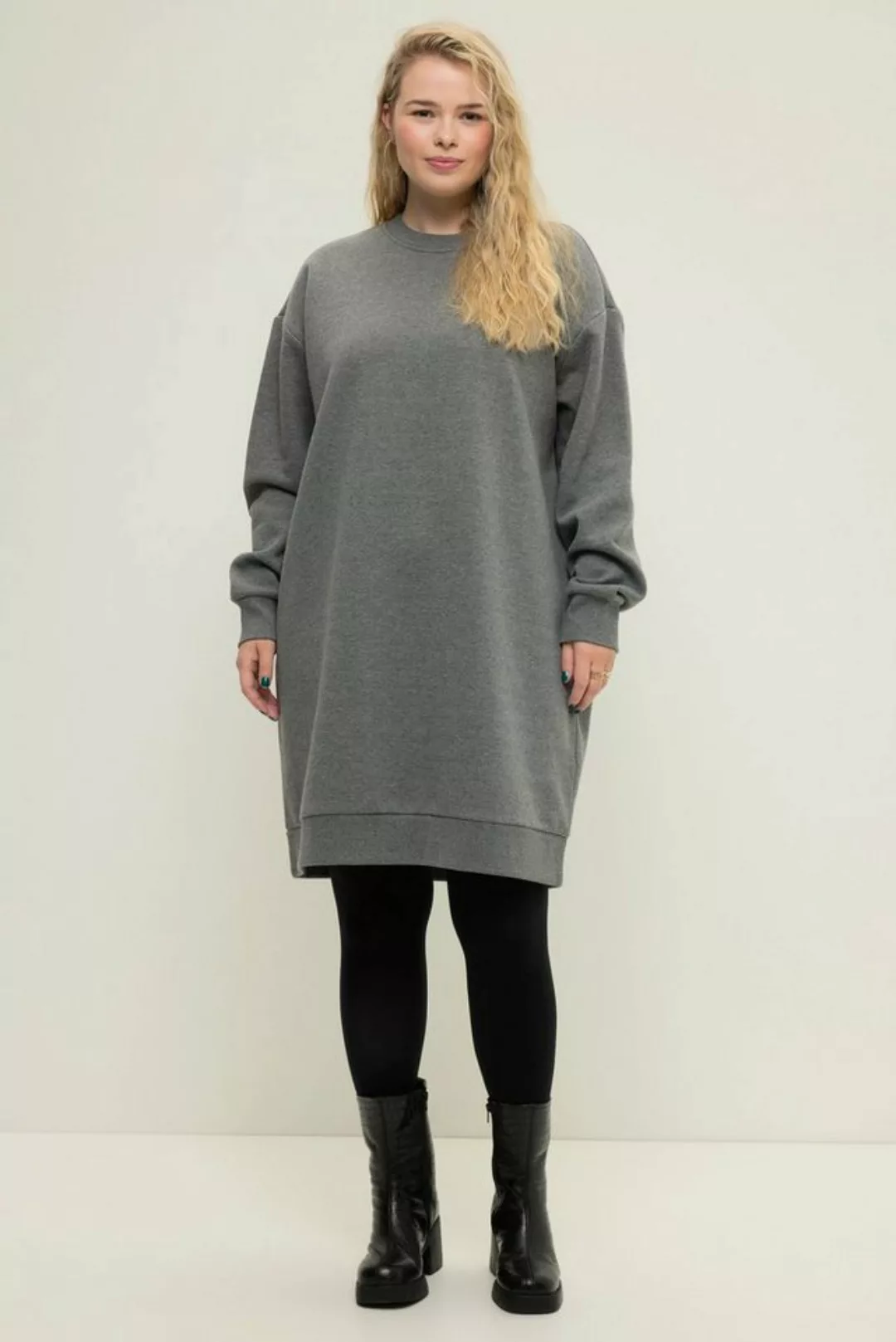 Studio Untold Jerseykleid Sweatkleid oversized Midilänge Rundhals Langarm günstig online kaufen