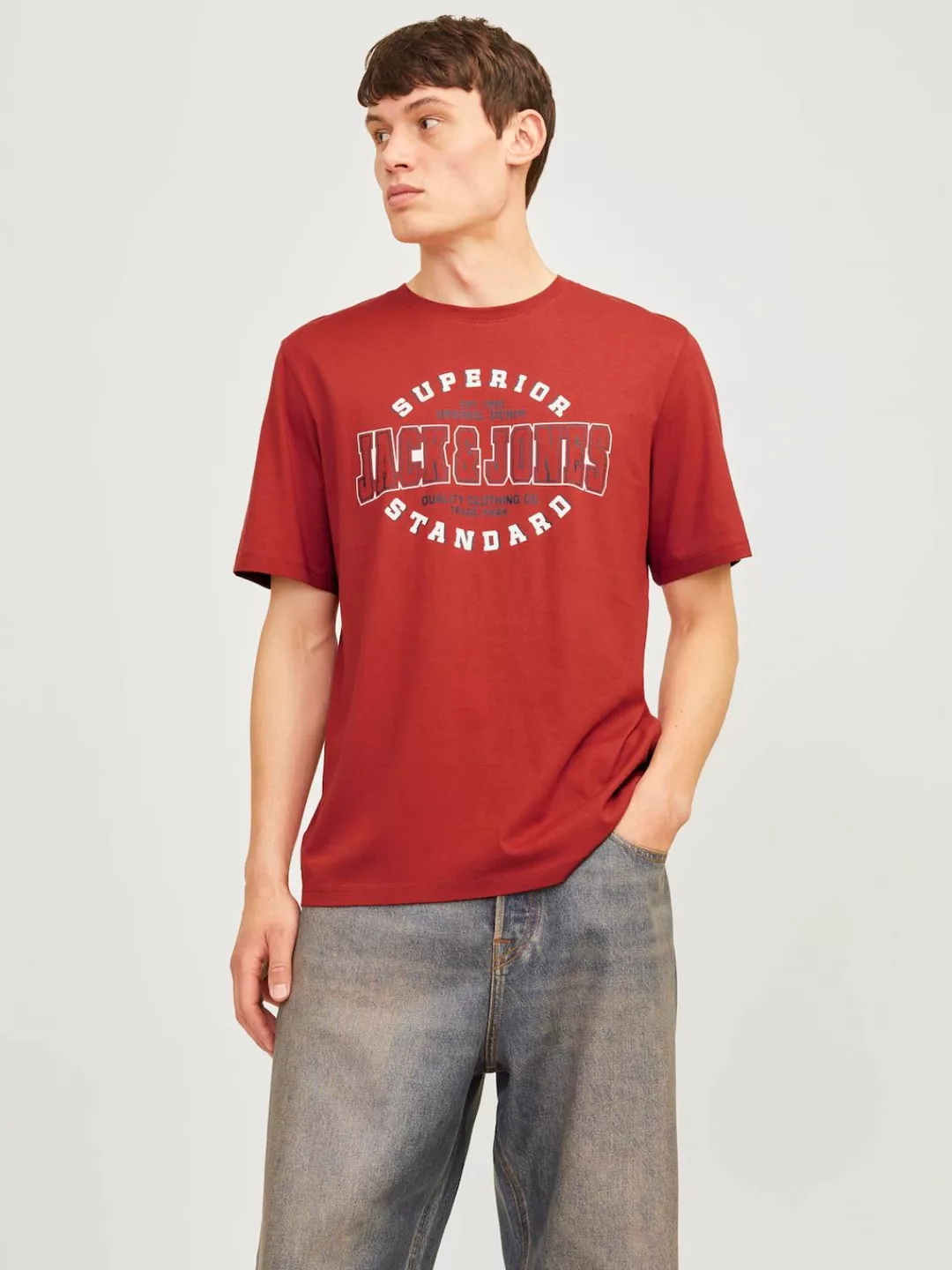 Jack & Jones Rundhalsshirt JJELOGO TEE SS O-NECK 2 COL AW24 SN günstig online kaufen