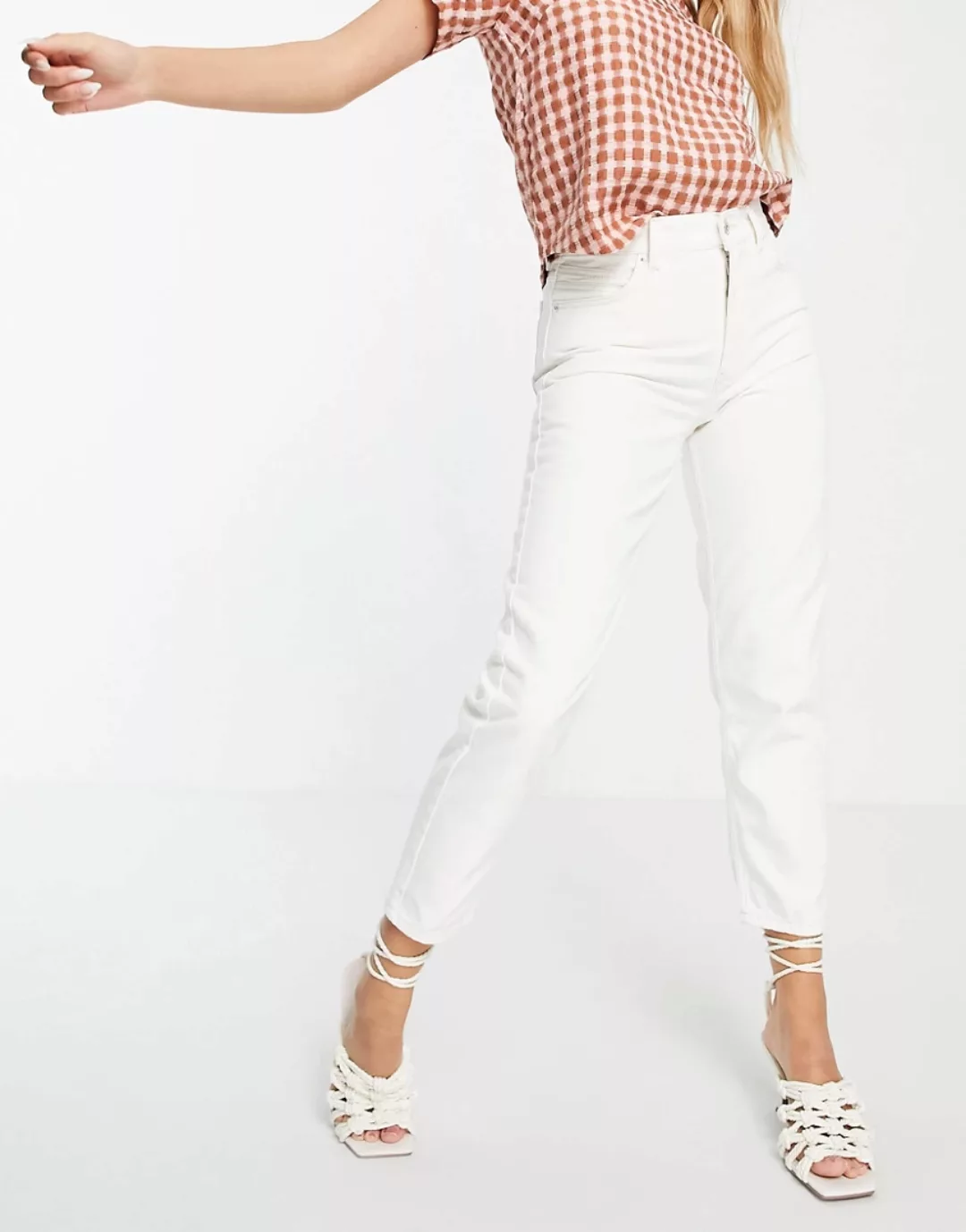 Mango – Enge Jeans in Weiß günstig online kaufen