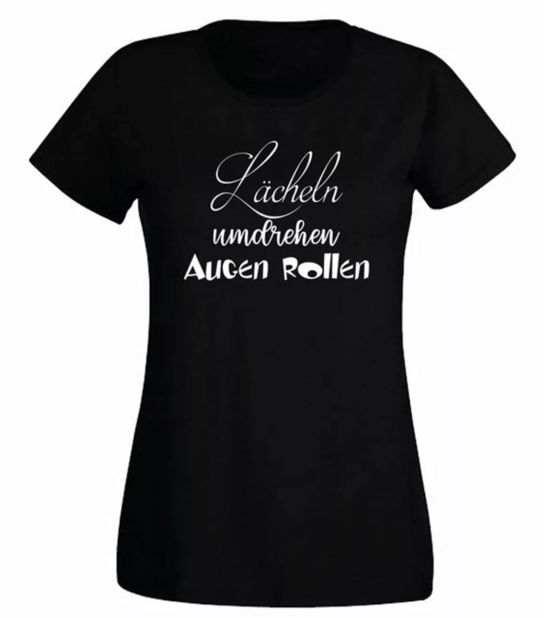 G-graphics T-Shirt Lächeln, umdrehen, Augen rollen Slim-fit Damen T-Shirt m günstig online kaufen