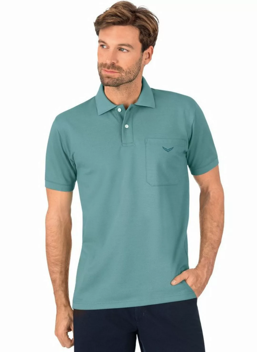 Trigema Poloshirt TRIGEMA Polohemd mit Brusttasche (1-tlg) günstig online kaufen