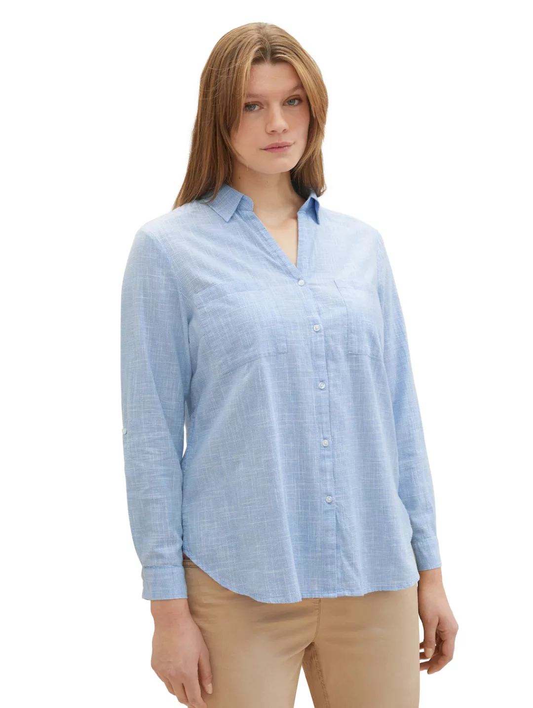 TOM TAILOR PLUS Shirtbluse, mit aufgesetzten Brusttaschen günstig online kaufen