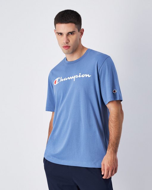 Champion Kurzarmshirt Crewneck Herren T-Shirt hellblau günstig online kaufen