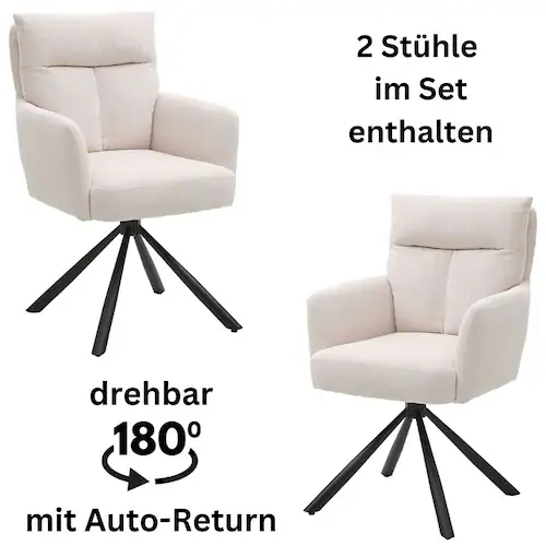 Stolkom Armlehnstuhl "Sofia", (Set), 2 St., Cord, 180 grad drehbar mit Auto günstig online kaufen