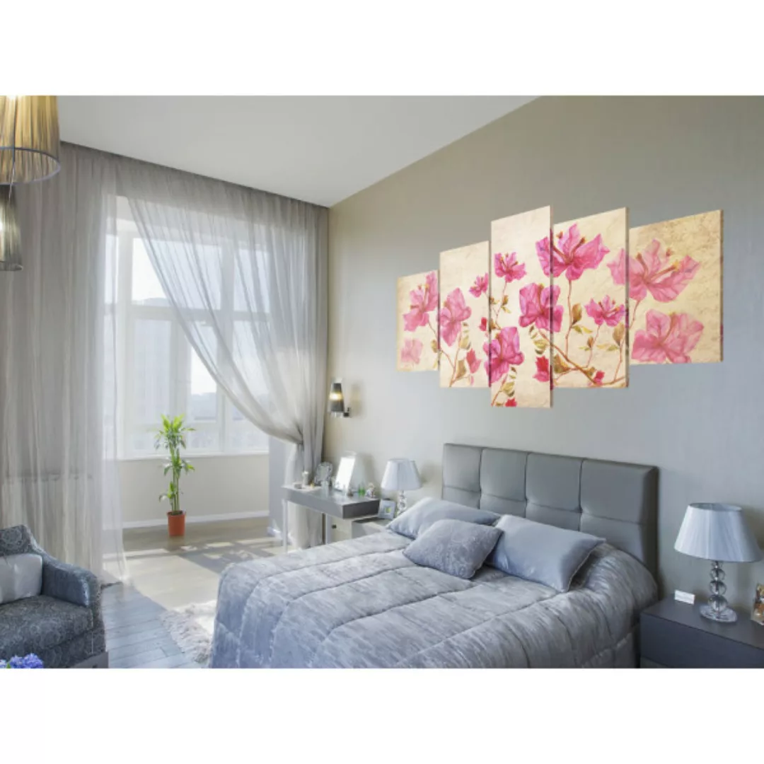 Wandbild Flowers in Pink XXL günstig online kaufen