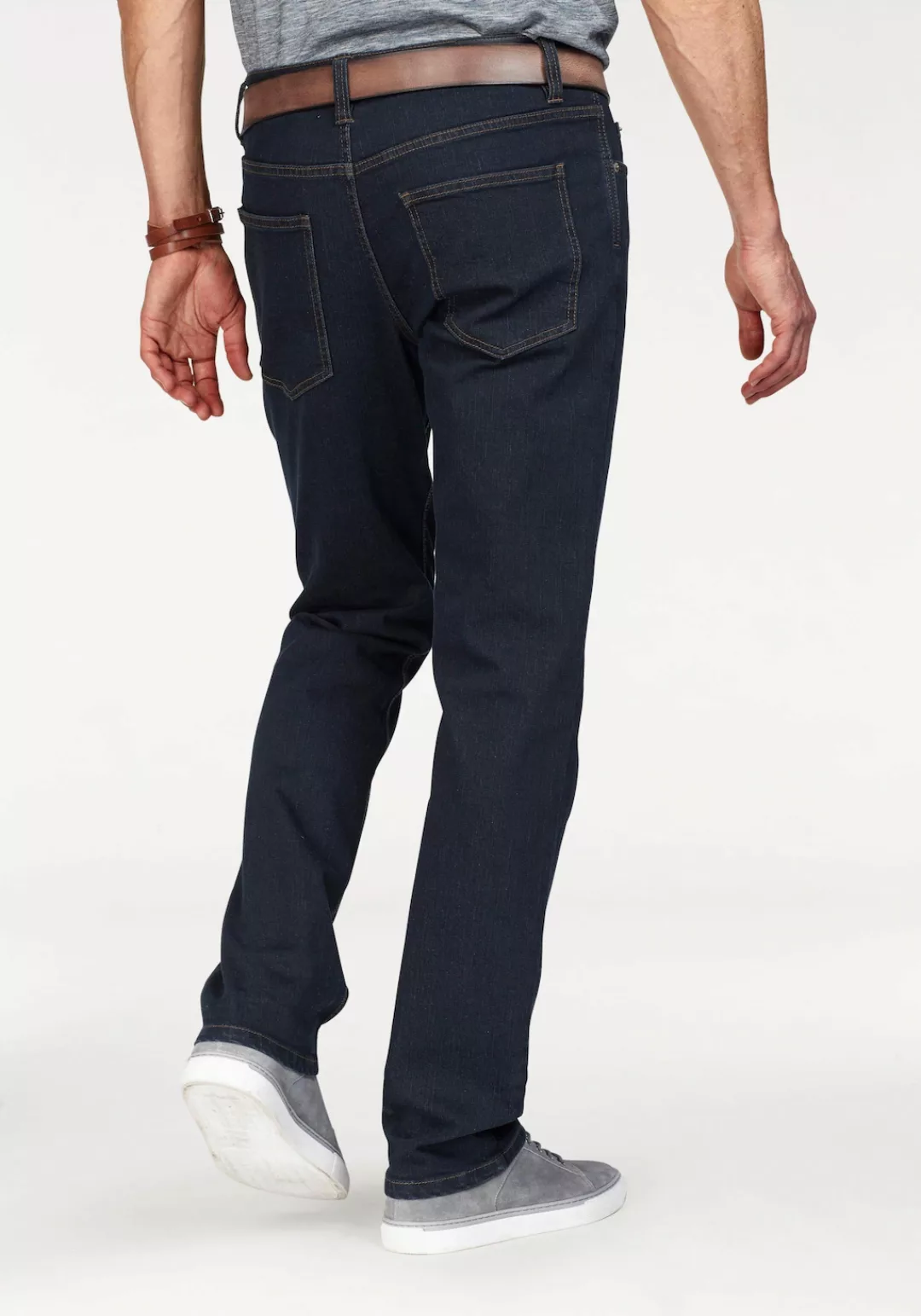 John Devin Straight-Jeans gerade Beinform, mit Used-Waschung, niedrige Leib günstig online kaufen