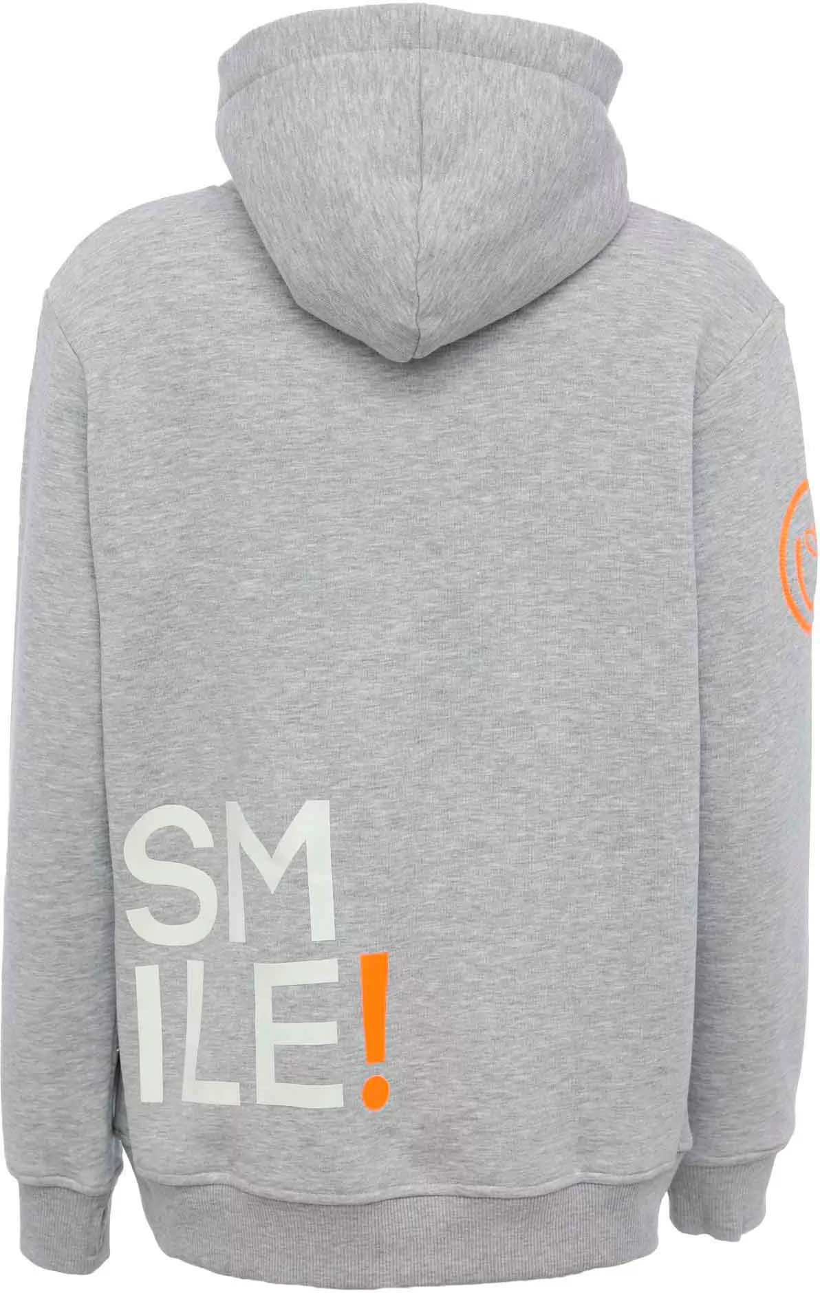 Zwillingsherz Kapuzensweatshirt mit "Smile"-Aufdruck in Neonfarben und gest günstig online kaufen