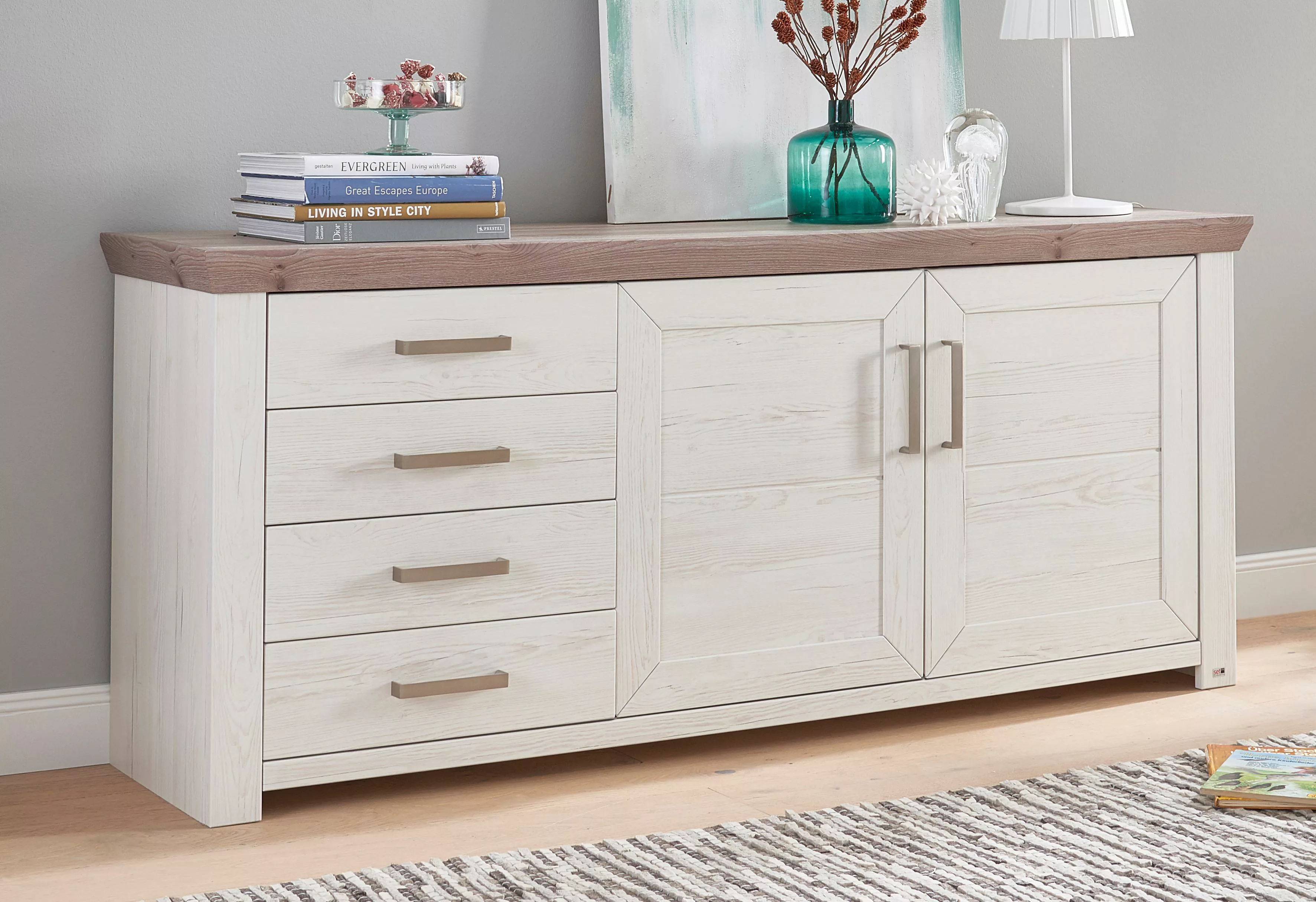 set one by Musterring Sideboard "York", Typ 51, mit viel Stauraum, Bügelgri günstig online kaufen