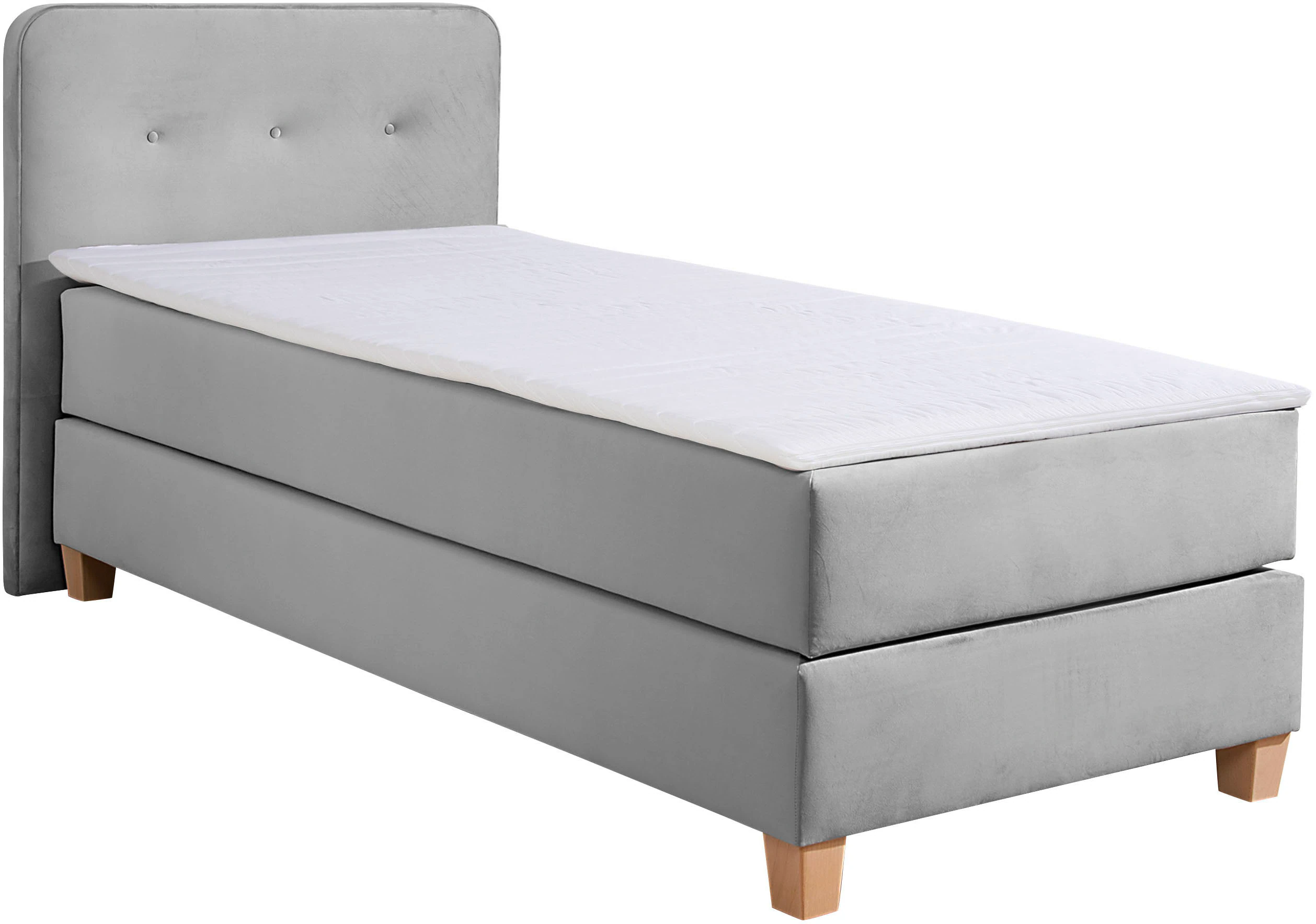 Home affaire Boxspringbett Fargo, inkl. Topper, in 3 Matratzenarten, in Sam günstig online kaufen