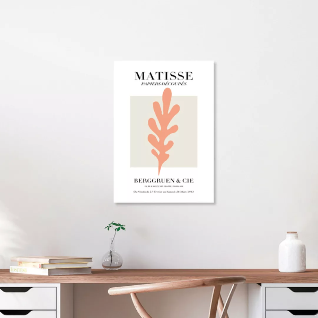 Poster / Leinwandbild - Matisse - Papiers Découpés, Rosa Botanisches Design günstig online kaufen