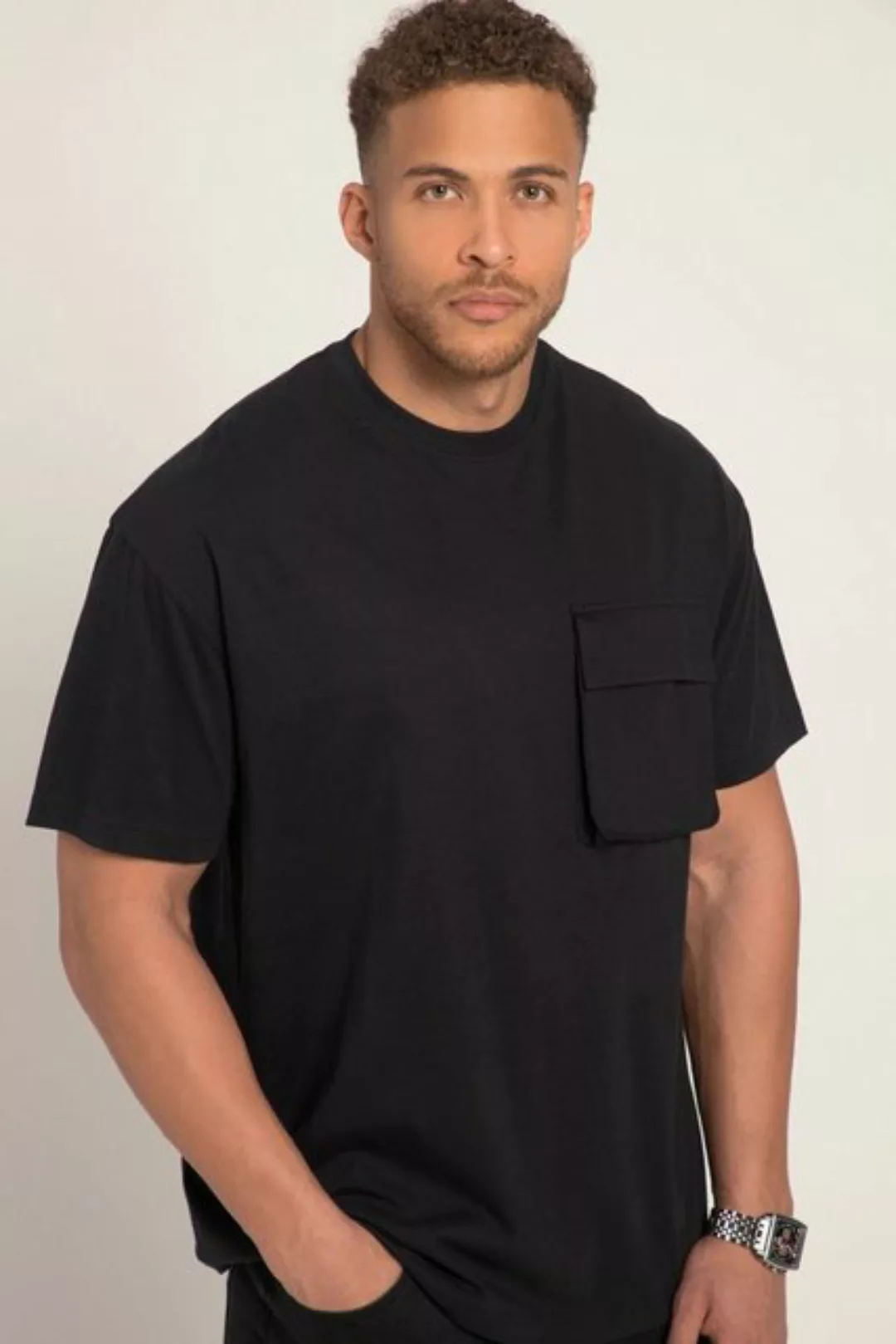 STHUGE T-Shirt STHUGE T-Shirt Halbarm oversized Brusttasche günstig online kaufen