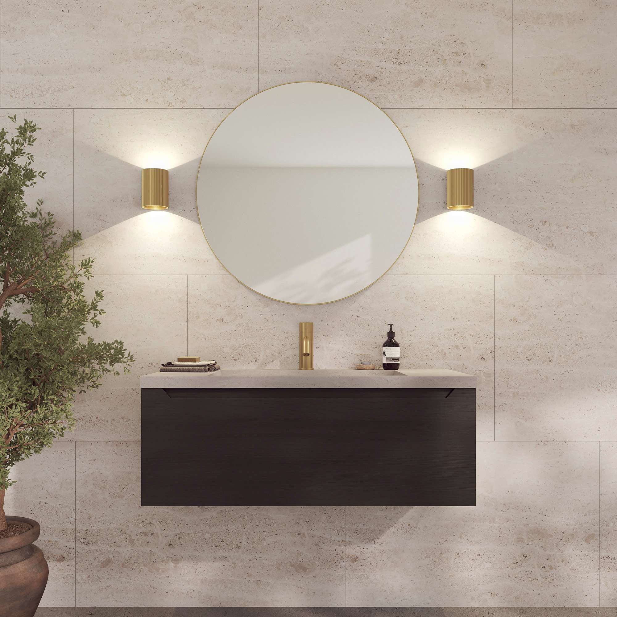 Loevschall Wandspiegel "Refine Wandspiegel rund – stilvoller Designspiegel günstig online kaufen