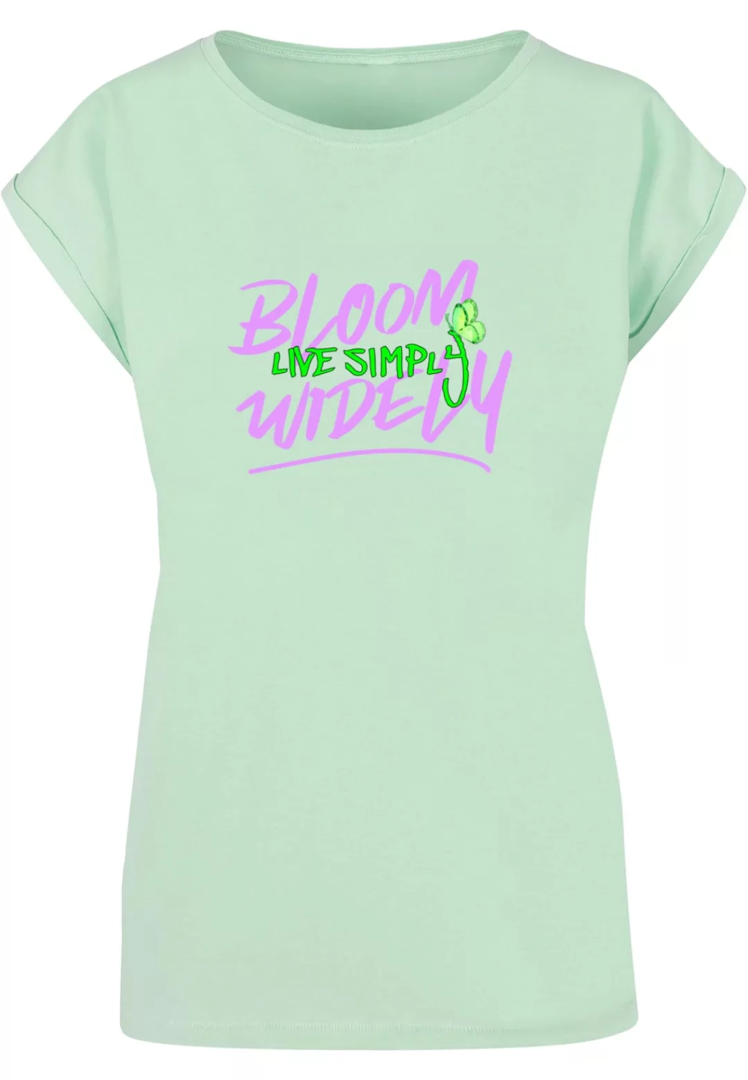 Merchcode T-Shirt "Merchcode Damen Ladies Bloom Widely Extended Shoulder Te günstig online kaufen