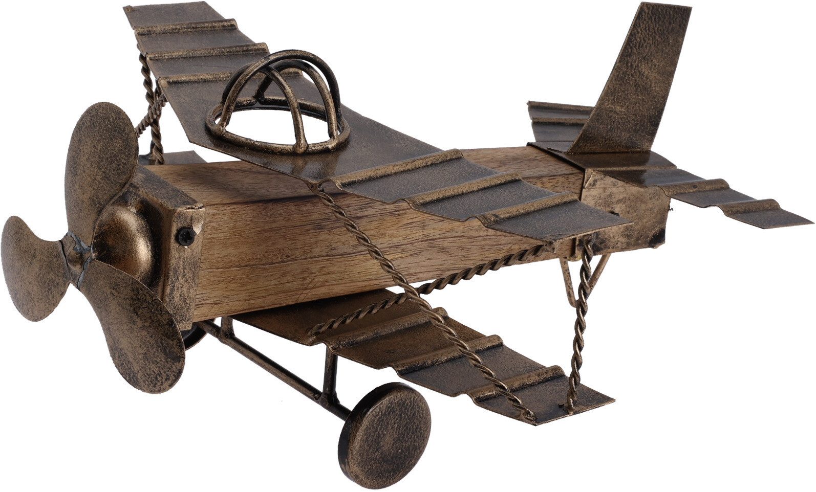Koopman Dekofigur Braun (1 St), Flugzeug, günstig online kaufen