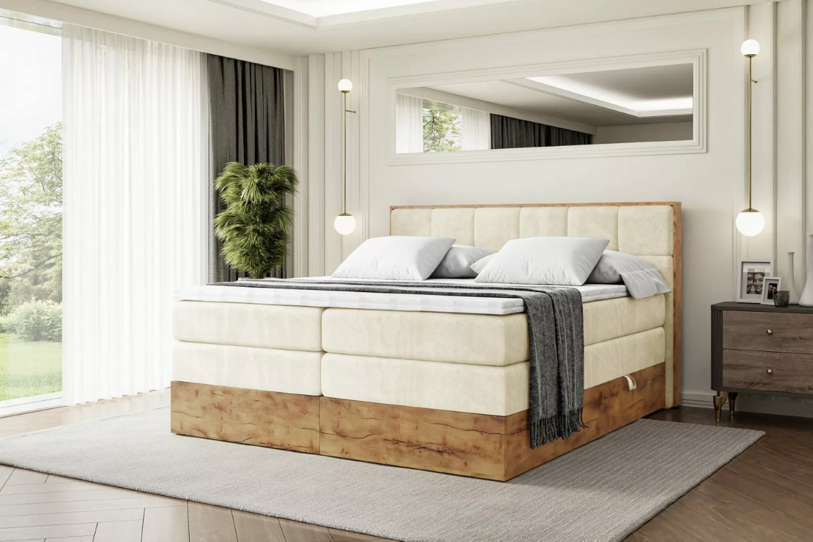 ALTDECOR Boxspringbett LOLLI7 KING (Multipocket-Matratze H4, günstig online kaufen