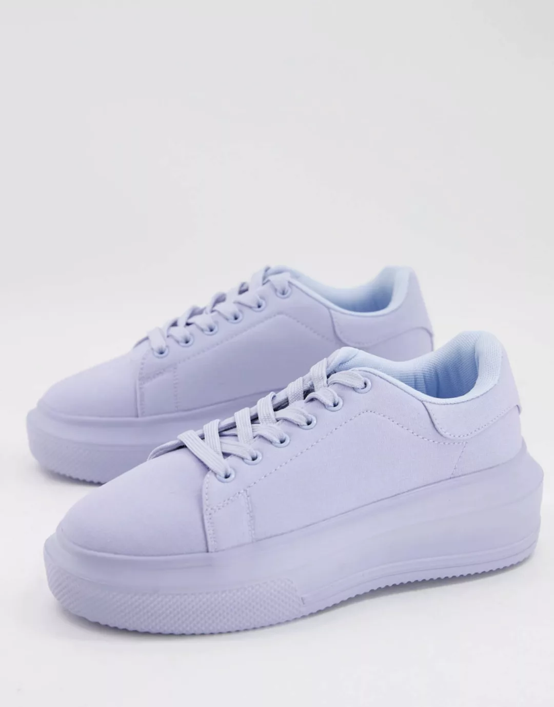 ASOS DESIGN – Dorina – Sneaker in Blau mit dicker Sohle günstig online kaufen