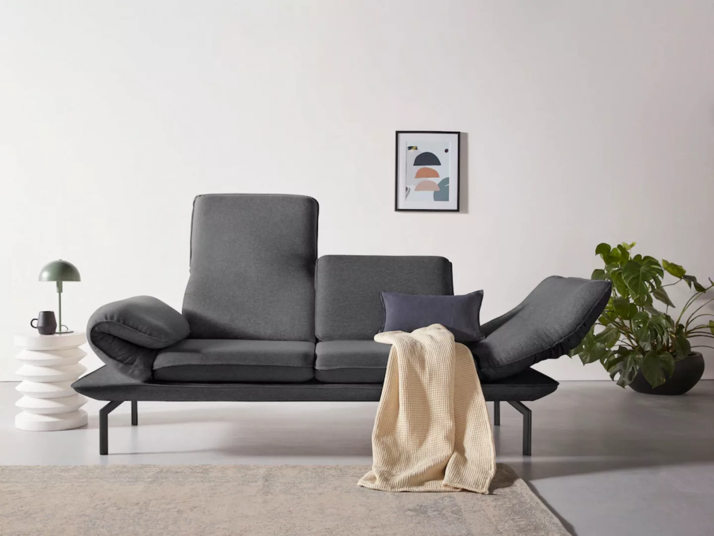 DOMO collection 2-Sitzer "New York", wahlweise mit Armlehnen- und Rückenfun günstig online kaufen