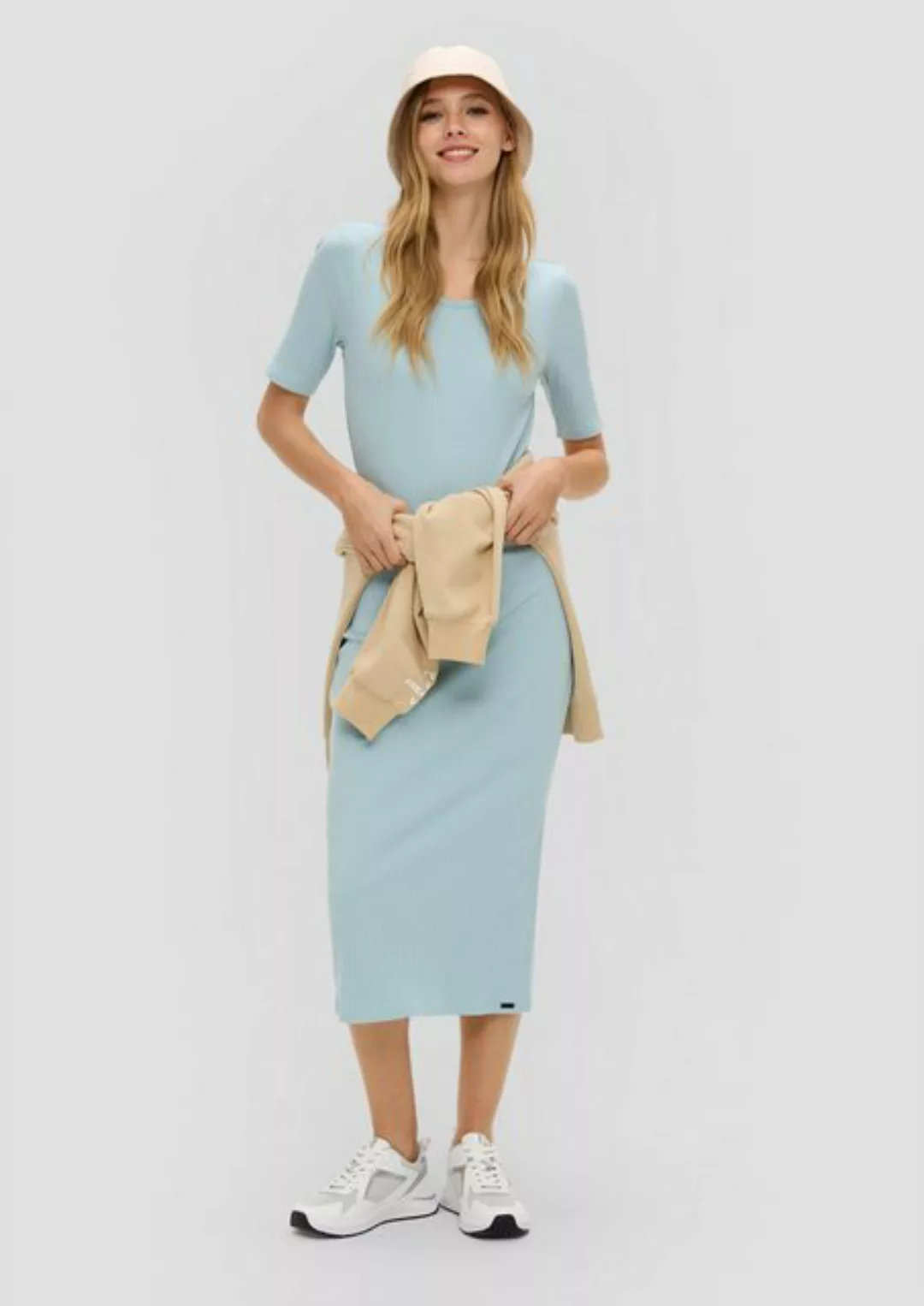 QS Minikleid Maxi-Kleid mit Rippstruktur günstig online kaufen