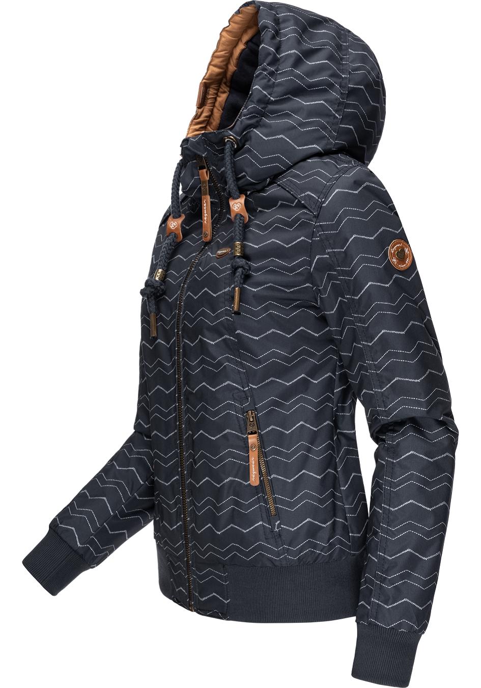 Ragwear Outdoorjacke "Druna Zig Zag Winter", mit Kapuze, sportliche Winterj günstig online kaufen