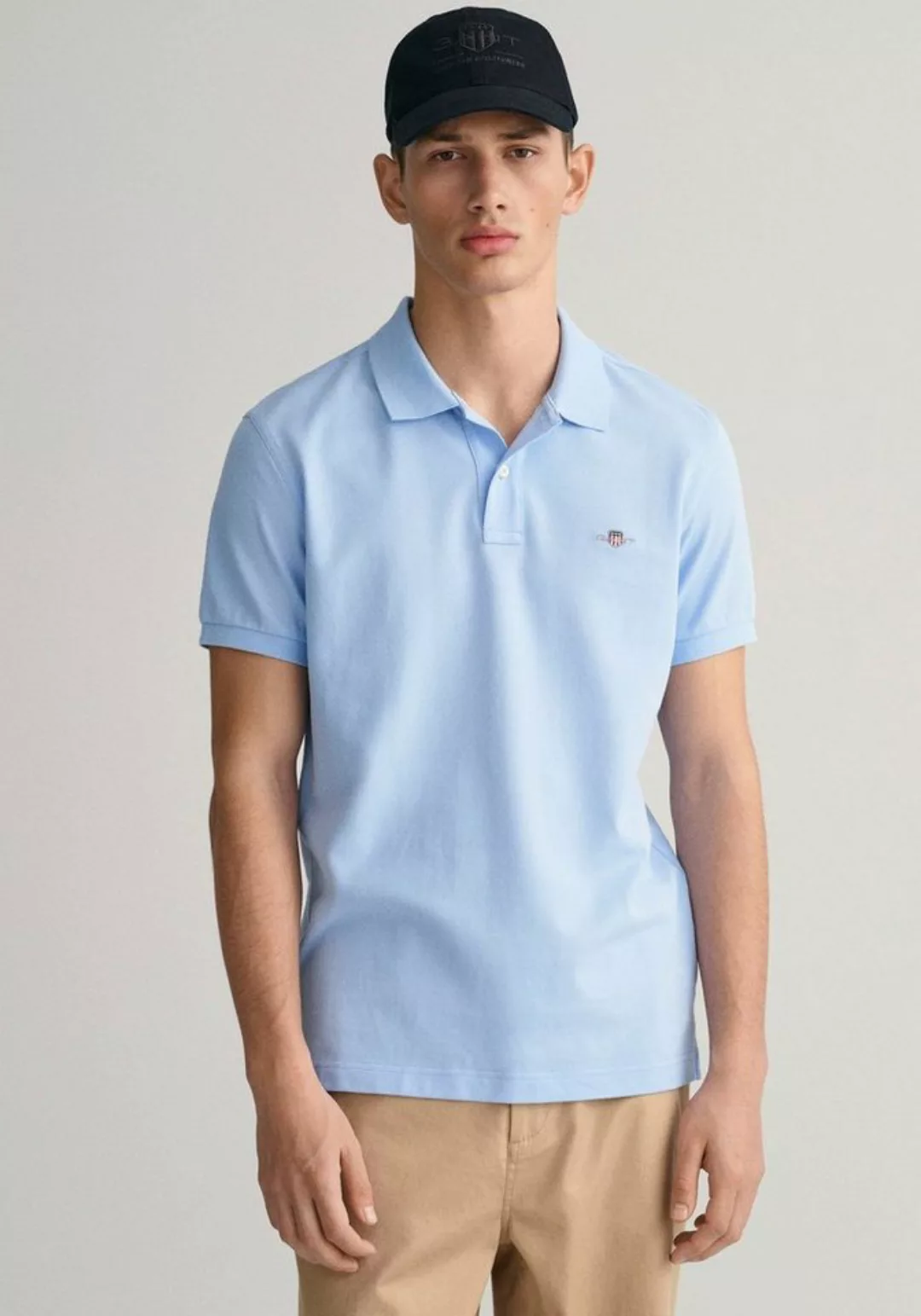 Gant Poloshirt SLIM ORIGINAL PIQUE SS RUGGER mit Logostickerei auf der Brus günstig online kaufen