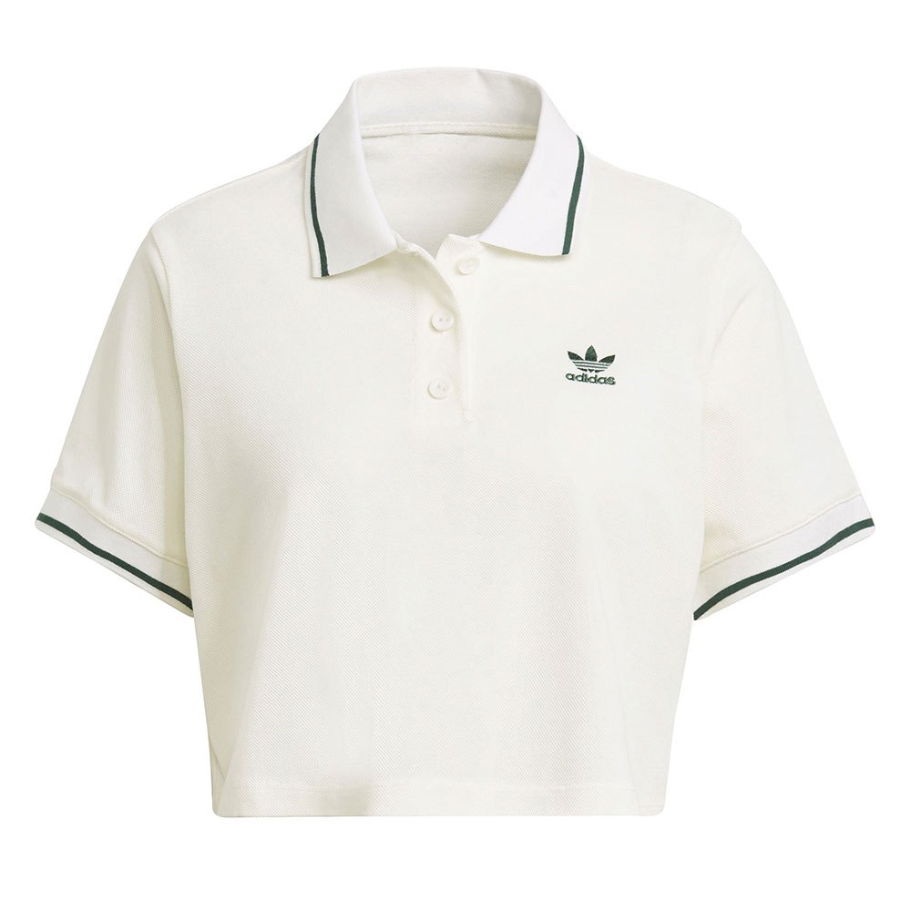 adidas Originals – Tennis Luxe – Kurz geschnittenes Polohemd mit Logo in ge günstig online kaufen