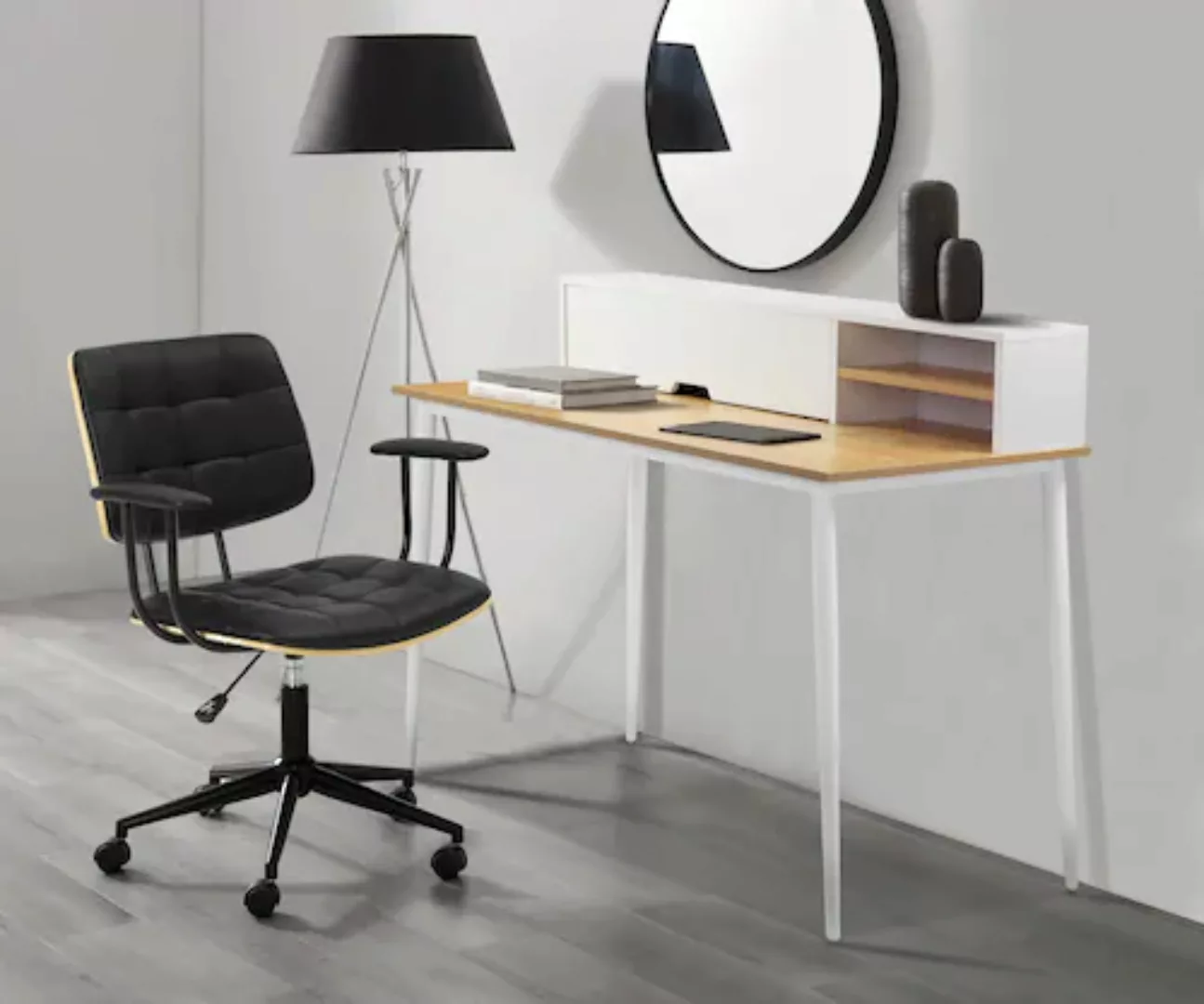 andas Schreibtisch "GRAVA", Breite 120 cm, Schreibtischaufsatz, Kabeldurchl günstig online kaufen