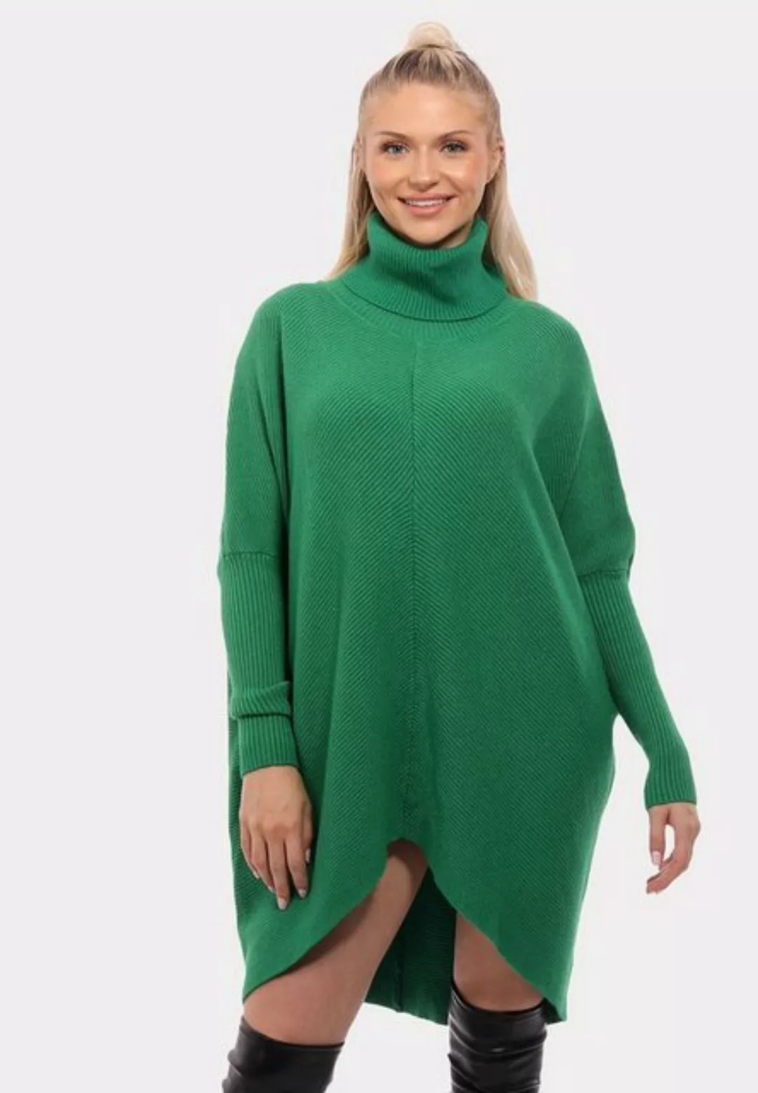 YC Fashion & Style Longpullover Strickpullover asymmetrisch Plus Size mit R günstig online kaufen