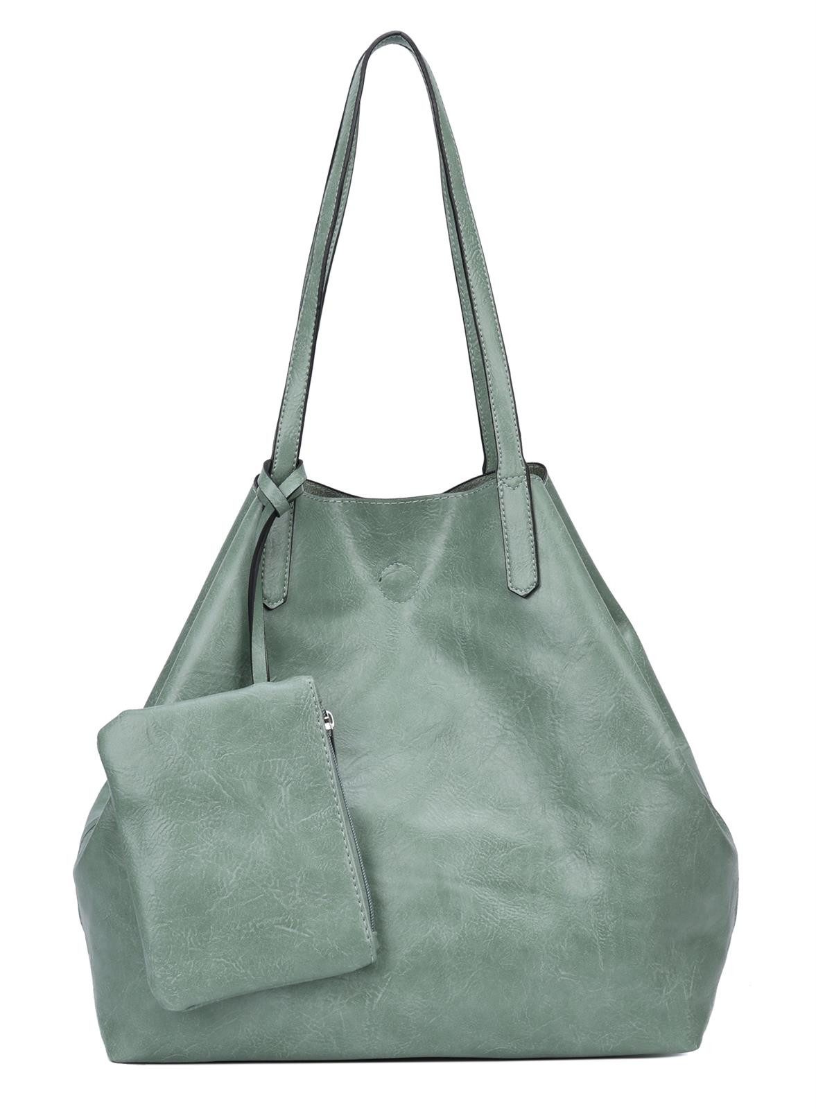 ITALYSHOP24 Schultertasche Damen Tasche SET 2in1 günstig online kaufen