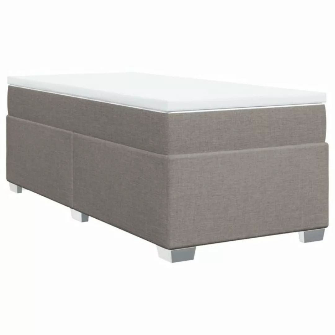 vidaXL Bett Boxspringbett mit Matratze Taupe 90x200 cm Stoff günstig online kaufen