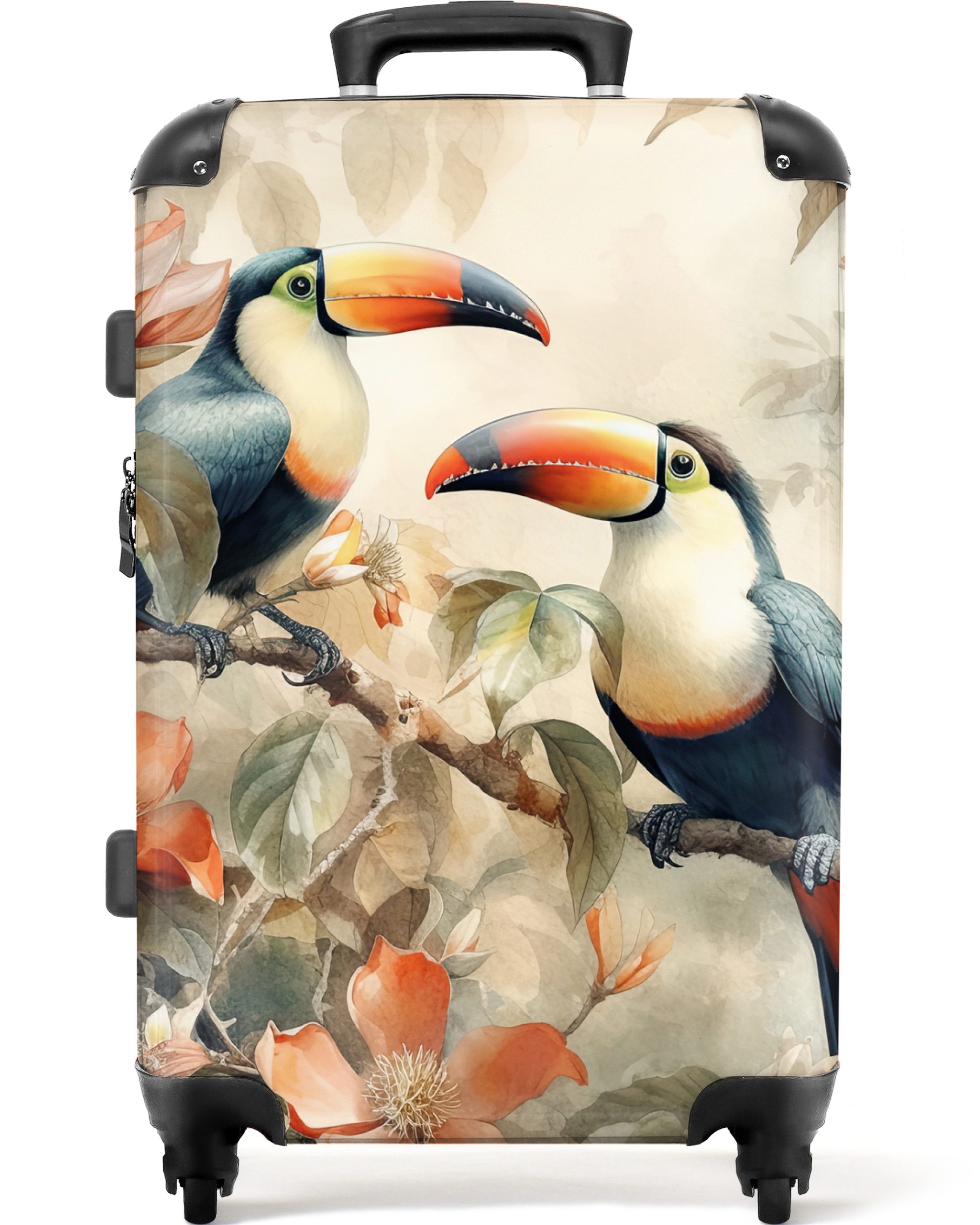 NoBoringSuitcases.com© Hartschalen-Trolley Tukan - Vögel - günstig online kaufen