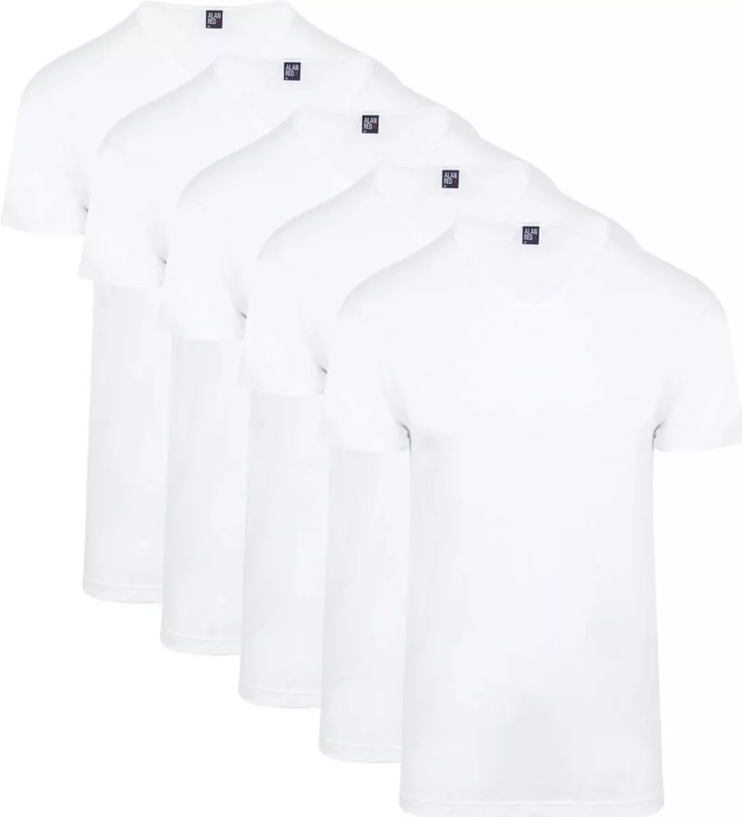 Alan Red T-Shirt V-Ausschnitt Vermont 5er-Pack - Größe S günstig online kaufen