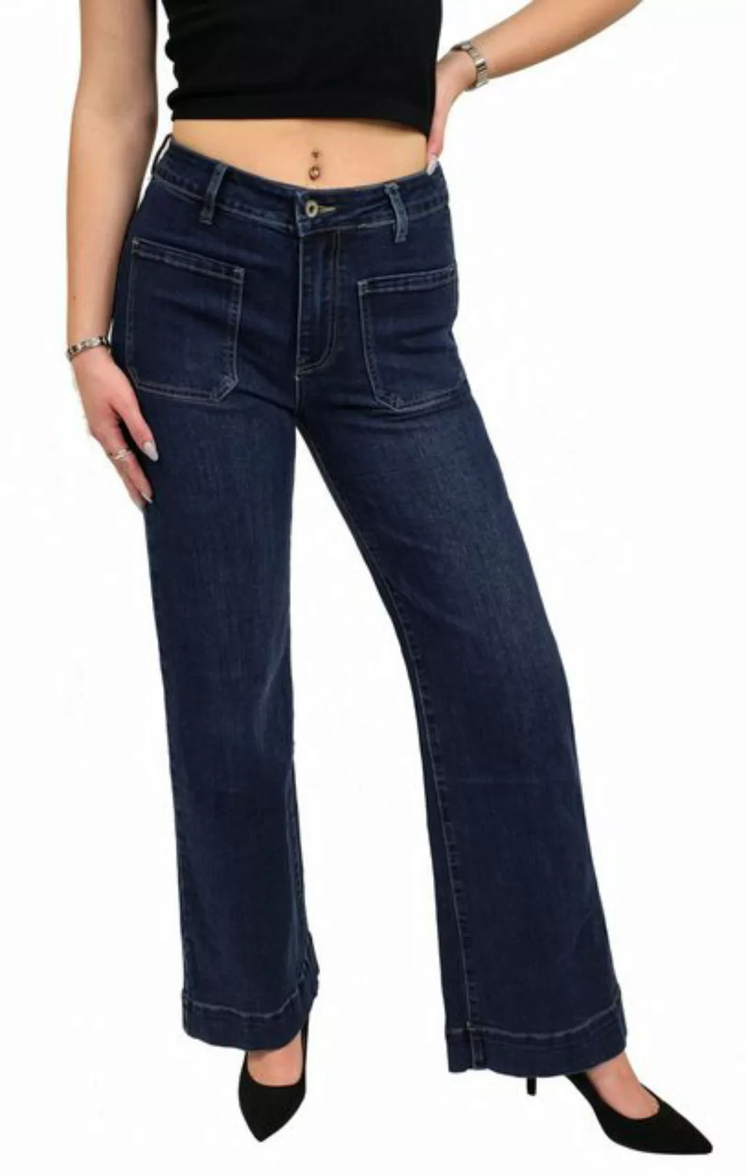 ESViViD High-waist-Jeans Schlaghose High-Waist günstig online kaufen